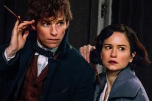 Eddie Redmayne and Katherine Waterston inhabit a world that is quite different to the Harry Potter series.