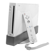 Premier modèle de Wii, avec télécommande.