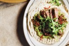 Beef burritos with lentils, rocket and...