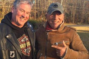 Dan Barkalow, left, and Bruce Springsteen poses for a photo in Wall Township, N.J. Barkalow and a group from the ...