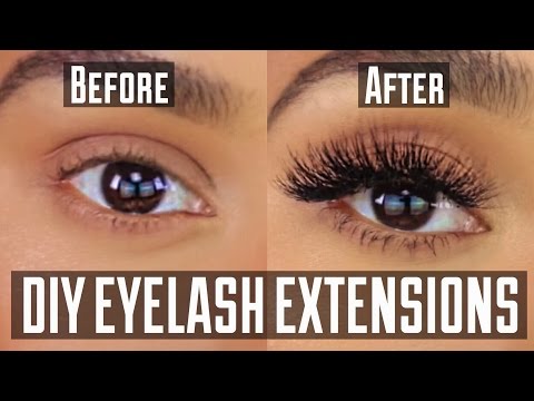 DIY PERMANENT AT HOME EYELASH EXTENSION APPLICATION