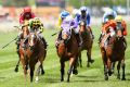 Strong formline: Jennifer Lynn (left) wins  at Flemington during the Melbourne Cup Carnival. 