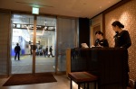 Employees stand at a reception counter of the View Gold Lounge, operated by East Japan Railway Company and View Card, at ...