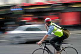  Cyclist in the city