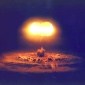 The first nuclear bomb, code-named Trinity, being tested in Mescalero Apache territory at Alamogordo, New Mexico