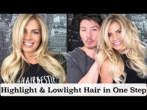 Highlight and Lowlight Blonde Hair in One Step without Bleach