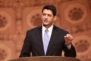 U.S. Congressman Paul Ryan of Wisconsin speaking at the 2014 Conservative Political Action Conference (CPAC) in National Harbor, Maryland.