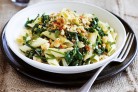Herb and spinach penne with garlic...