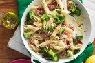 Salami, broccoli & cabbage pasta