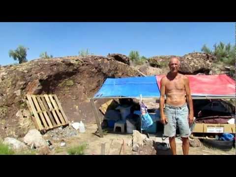 OLD MAN BUGGING OUT IN THE ARIZONA DESERT