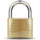 Gold padlock