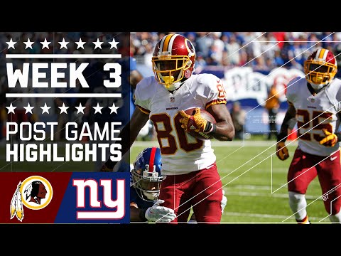 Redskins vs. Giants (Week 3) | Game Highlights |  NFL