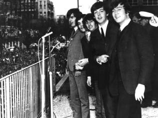 1964. The Beatles at the Southern Cross Hotel in Melbourne. HWT ARCHIVAL NEGATIVE Picture: Photo File