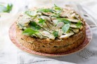 Zucchini, quinoa and almond pie