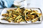 Zucchini fries with tahini dipping...