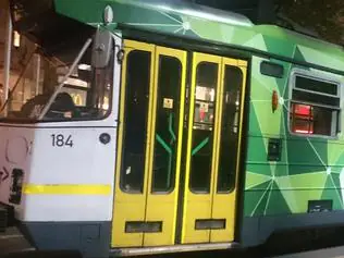 Power failure on trams. Corner of Flinders and Swanston st Melbourne. Picture Jamal Ben Haddou