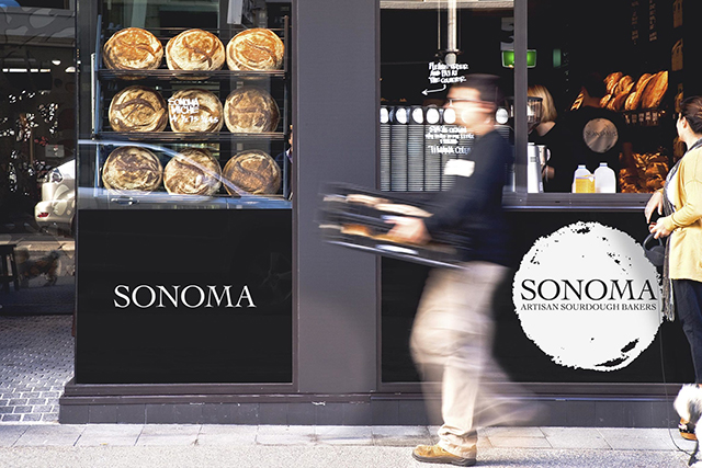 Sonoma Bakery: Alexandria (32-44 Birmingham St), Bondi (R10/178 Campbell Pde, via Gould St), Glebe (215a Glebe Point Rd), Paddington (215a Glebe Point Rd), Rose Bay (Shop 1, 779 New South Head Rd), Waterloo (Shop 1, 779 New South Head Rd), Woollahra (Shop 5/156 Edgecliff Rd).