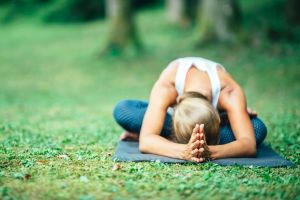 Calming for digestion: Child's pose.