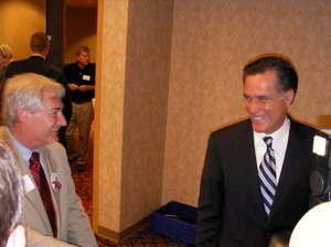 Mitt Romney speaks at Partnership luncheon.