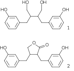 Enterodiol and Enterlactone.svg