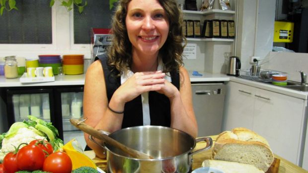 Liz Kaelin in the kitchen.