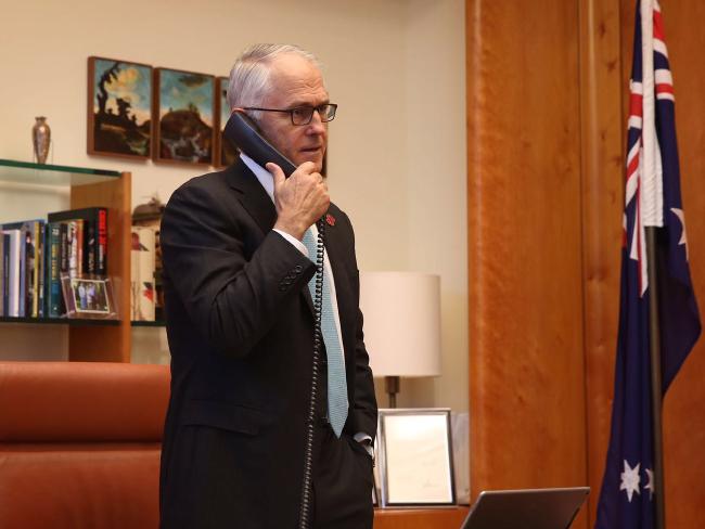 Australian PM Malcolm Turnbull called in a favour to get onto Mr Trump early. Picture: Prime Minister’s Office