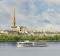 Scenic river cruise through Bordeaux.