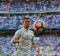 Cristiano Ronaldo in action for Real Madrid at the Santiago Bernabeu stadium.