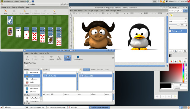 Screenshot of GNU