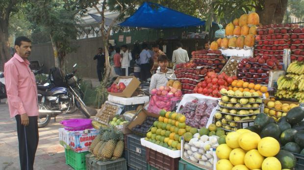 Greengrocer Bittu Bharati in Lajpat Nagar, south Delhi, has been offered payment in advance for the fruit his clients ...