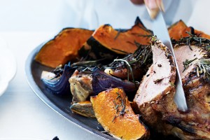 Roast pumpkin & red onion