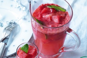Watermelon, ginger & mint punch