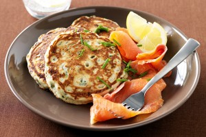 Mixed herb and parmesan pancakes