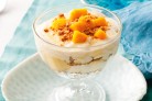 Mango, coconut and banana parfaits