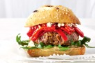 Spicy lamb burger