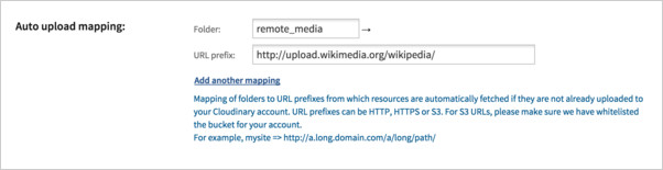 Auto Upload URL mapping