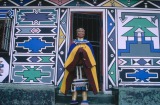 South African artist Esther Mahlangu in her village, Mabhoko, in Mpumalanga province. 