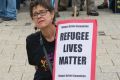 Some of the 2500 protesters who rallied against offshore detention at Civic Square in October.