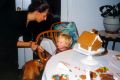 Lima the dog. Story by Helen Pitt. Jeanette, Lima and Liam Oliver making a ginger bread house SMH Picture SUPPLIED LDG .