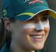 Ellyse Perry of Australia smiles during the women's international series T20 match between the Australian Southern Stars ...