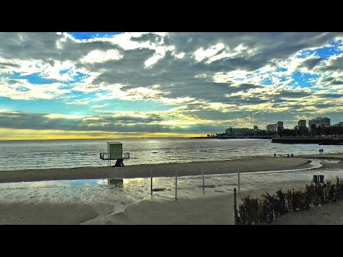 Uruguay,  Playa de Montevideo al atardecer / Montevideo Beach / Turismo viajes vacaciones travel