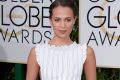 Alicia Vikander at this year's Golden Globes.