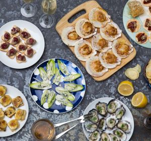 Three ingredient canapes for summer entertaining. Styling: Sharnee Rawson and Neela Shearer.