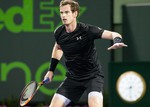 Andy Murray (GBR) competes against Denis Istomin (UZB) at the 2016 Miami Open presented by Itau in Key Biscayne, Florida. Photographer Aaron Gilbert