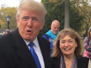 Donald Trump and Blackburn artist Lorraine McInnes