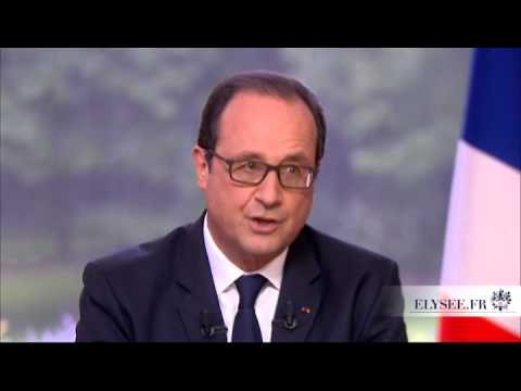 Interview du président de la République Francois Hollande 14 juillet 2014 entier complet