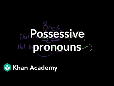 Possessive pronouns | The parts of speech | Grammar | Khan Academy