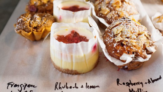 Cakes for sale at the Peel St Cafe, Adelaide.