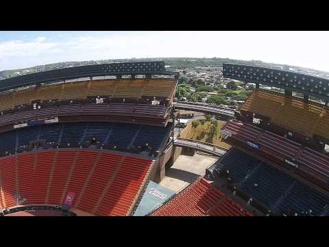 Aloha Stadium in Hawaii on the island of Oahu DJI Phantom Drone