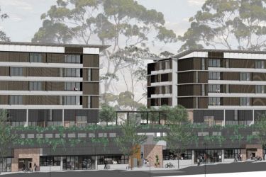 An artist's impression of a mixed-use development next to the Belconnen markets.